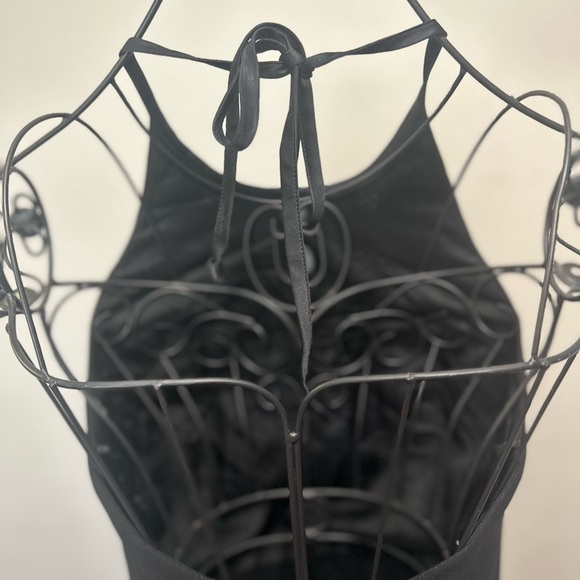 Kay Unger Black Embellished Ribbed Sheath Dress - Picture 9 of 9